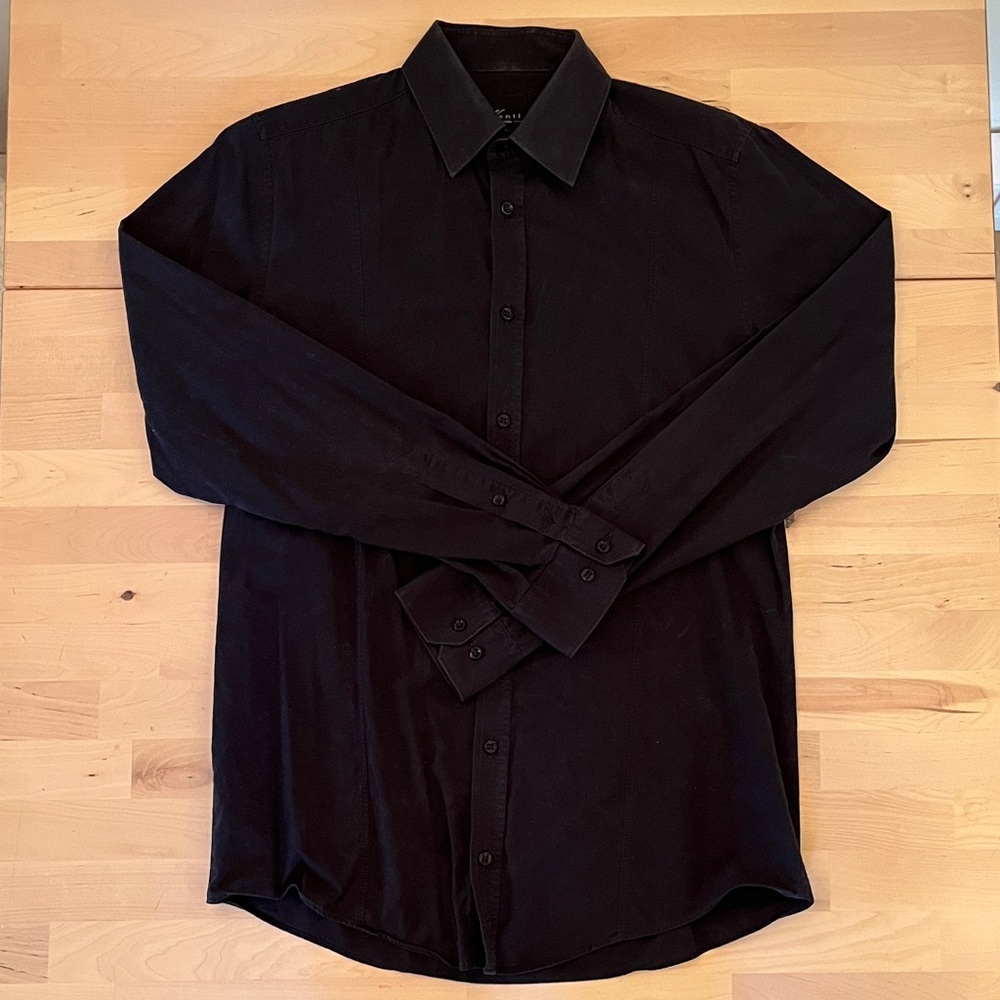 Ventti Classic Black Dress Shirt for Men
